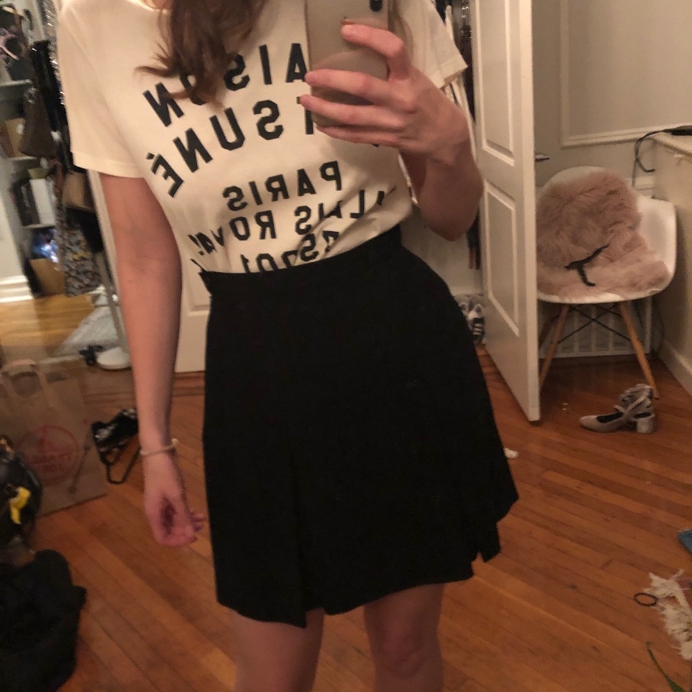 Vintage Ann Taylor black pleated skirt